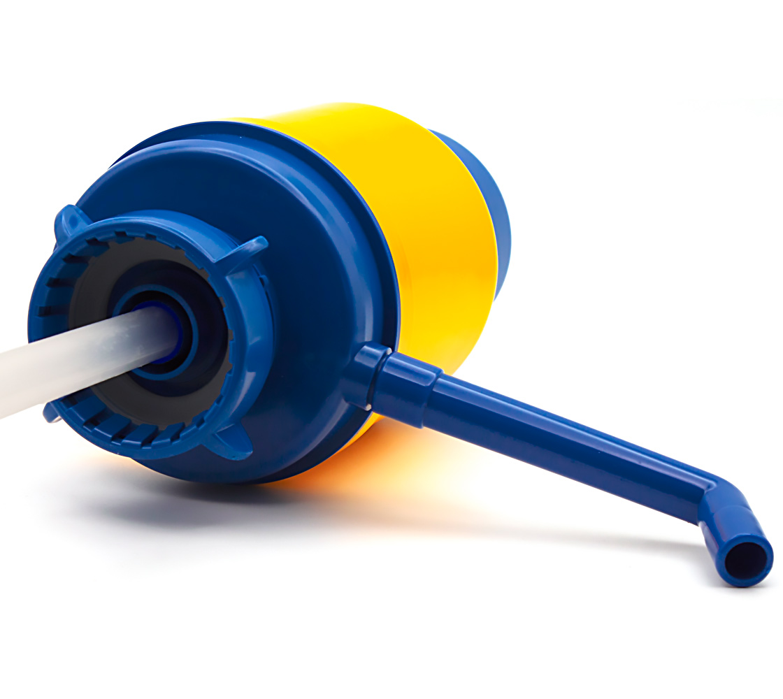 Помпа механическая Dolpfin Eco в пакете сине-жёлтая
